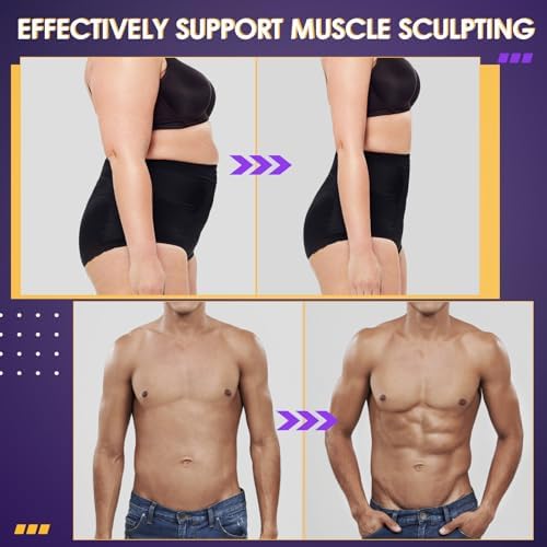 Abs Stimulator, Ab Stimulator Muscle Toner, Ab Toning Belt Fitness Training for Abdomen, Muscle Machine Workout Equipment for Home, TENS & EMS Modes