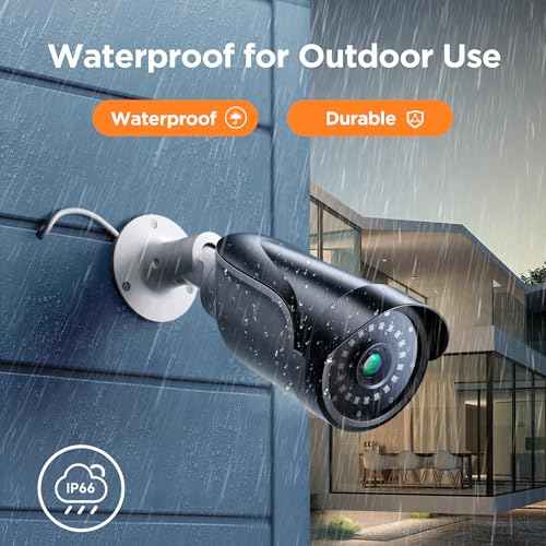 TIGERSECU 1080P Long Range Bullet Security Camera for DVR, Weatheproof for Indoor/Outdoor Use, Hybrid 4-in-1 OSD Switch for TVI/CVI/AHD/CVBS DVRs (Power Supply and Coaxial Cable Sold Separately)