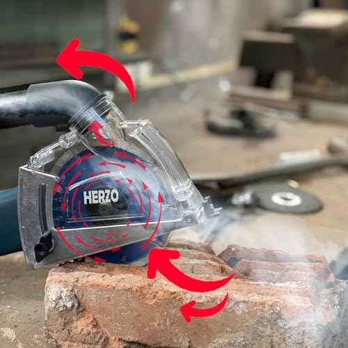 HERZO Cutting Dust Shroud for 5 inch and 4-1/2 inch Angle Grinder