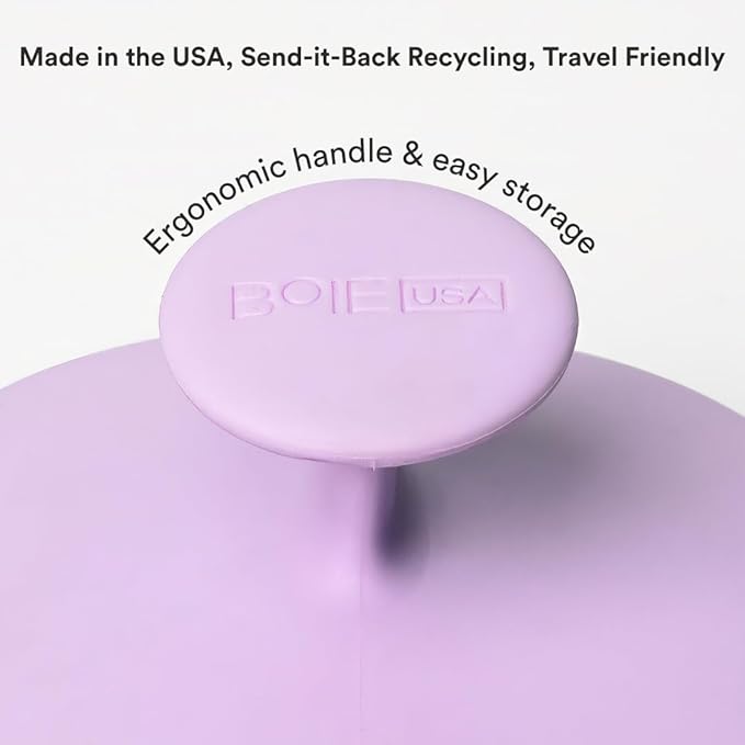 Boie USA Scalp Scrubber - Exfoliating Shampoo Brush, Soft Bristles for Dandruff and Buildup Removal - Gentle Scalp Massager Promotes Circulation - BPA- & Latex-Free, Made in The USA & Easy to Clean