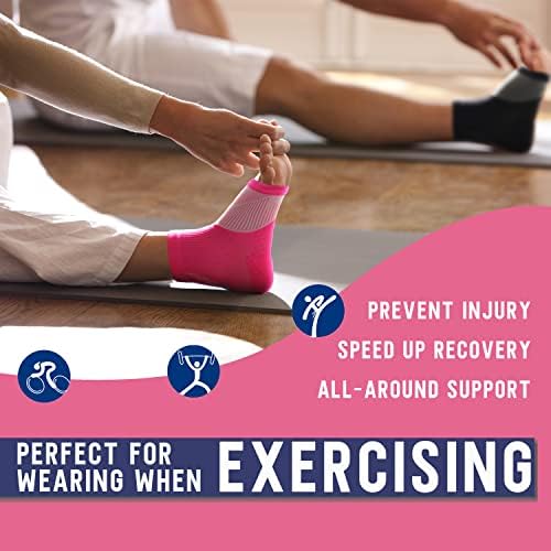 Compression Socks for Women & Men Open Toe (3 Pairs), Ankle Brace Compression Sleeve with Neuropathy, Foot Compression sleeve for Swelling, Pain & Plantar Fasciitis Relief (Multi, L)