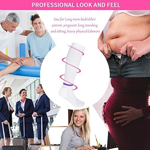 T.E.D. Anti Embolism Compression Stockings Thigh High Knee High for Women Men, 15-20 Mmhg Compression TED Hose.
