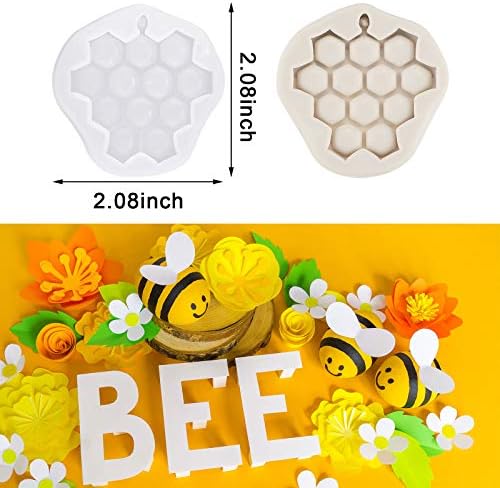 4 Pieces Silicone Honeycomb Molds for Chocolate, Honeycomb Fondant Mold for Kitchen Cake Cupcake Decorating Epoxy Resin Moulds for Christmas Candy Baking Cake Party Supplies