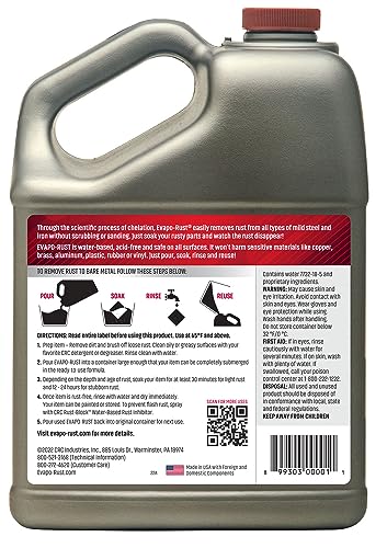 Evapo-Rust ER012 Heavy Duty – 128 oz., Rust Remover for Auto Parts, Hardware, Antiques | Rust Removers and Chemicals