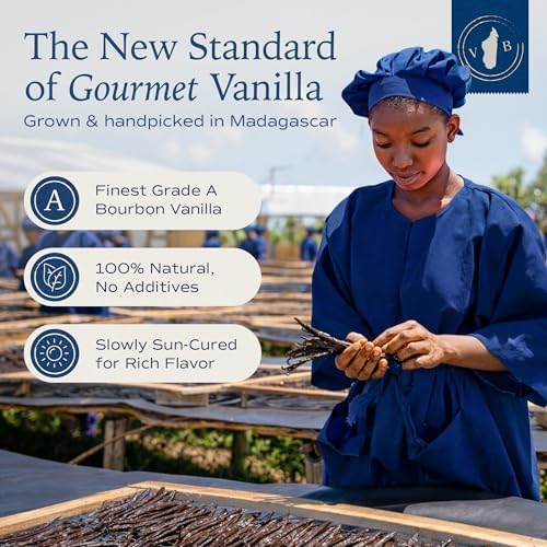 15 Madagascar Vanilla Beans Grade A - Gourmet Bourbon Vanilla Pods 6.3-8.3" - For Baking, Cooking & Homemade Vanilla Extract - VanillaBros