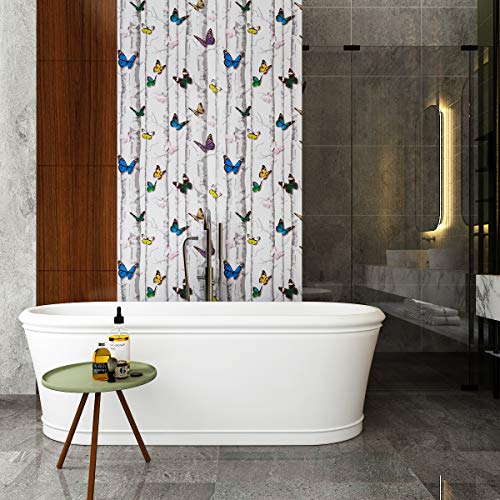 LaCheery Wood Peel and Stick Wallpaper White Contact Paper 80"x17.7" Removable Butterfly Contact Paper Self Adhesive Wallpaper Decorative Self Adhesive Vinyl Paper for Kids Bedroom Nursery Wall Drawer