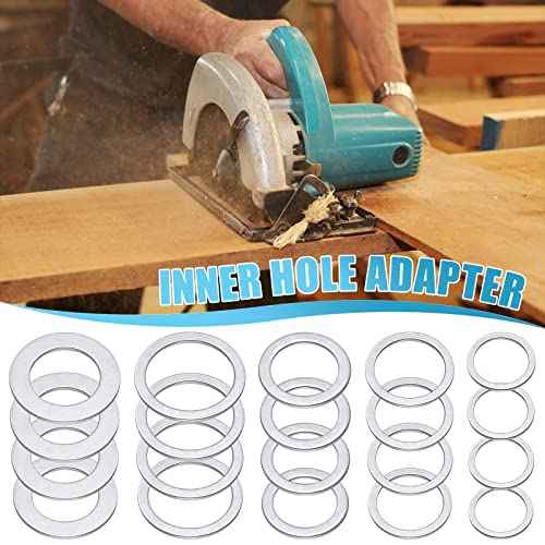 Sadnyy 20 Pcs Saw Blade Bushing Set - Arbor Adapter Ring Spacer 1'' to 20 Mm, 1'' to 5/8'', 7/8'' to 5/8'', 20 Mm to 1/2'', 4 Per Model