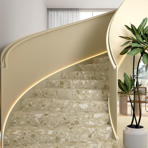 Marble Contact Paper for Countertops Cover - 12"x197" Matte Beige Peel and Stick Terrazzo Wallpaper - Removable Self Adhesive Thick Granite Vinyl Film Roll