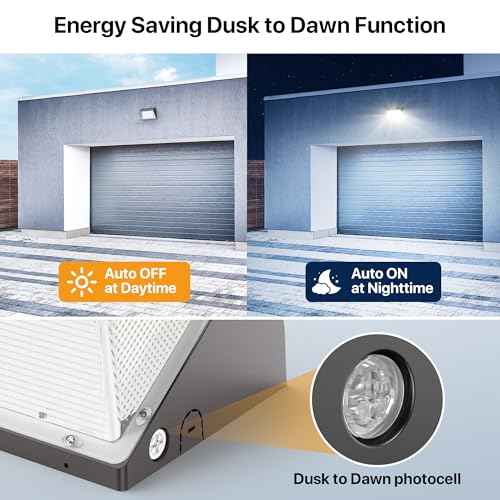 120W LED Wall Pack Light with Dusk to Dawn Photocell 18,000LM(150LM/W) Wall Mount Flood Light Outdoor IP65 Waterproof 5000K Led Security Commercial Area Lighting for Yard, Garage, Barn