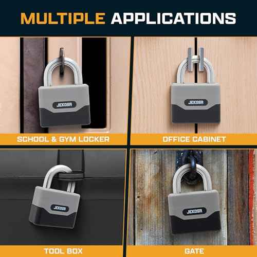Jekosa¢ç PDP68 Heavy Duty Combination Lock ? 11mm Cut Resistant Shackle, Weatherproof Polyamide Shell|Combo Padlock for School & Gym Locker, Shutters, Gate
