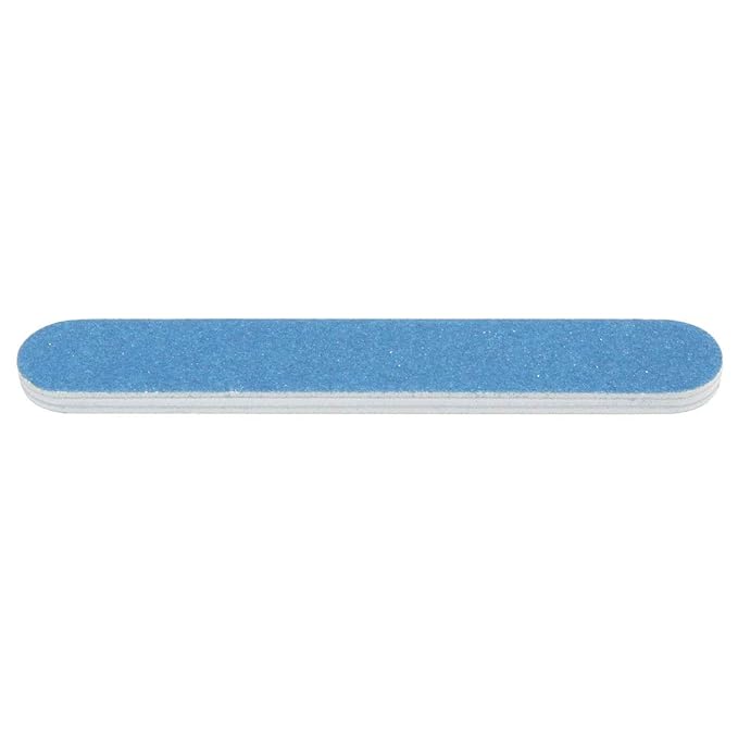 ForPro Professional Collection Mini Foam Board, Double-Sided Nail File, 220/320 Grit, 3.5” L x .5” W, Blue, 50-Count