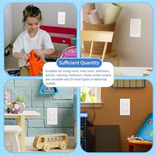 Thyle 750 Pcs Outlet Covers Bulk Child Baby Proofing Plug Covers for Electrical Outlets Easy Install Socket Sturdy Safe Secure Baby Proofing Kit for Home Office Bulk