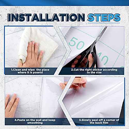 Geyee Clear Contact Paper Self Adhesive Transparent Wall Protector Contact Paper Peel and Stick Wallpaper Oil Proof Waterproof Vinyl Film for Kitchen(256 Inch)