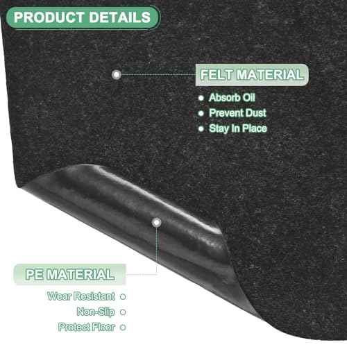 Outdoor Storage Shed Mat, 4x6 ft Waterproof Small Shed Flooring Mat for Patio Furniture Floor Protecting from Wear/Liquid/Dust/Oil, Non-Slip Carport Pad [Grey]