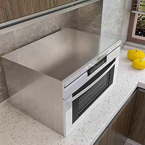 CRE8TIVE Brushed Stainless Steel Contact Paper 12"x80" Self Adhesive Metallic Silver Wallpaper Peel and Stick Waterproof Oil Proof Heat Resistant Aluminum Foil Vinyl Roll for Kitchen Fridge Dishwasher