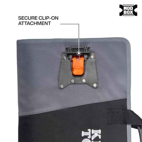 Klein Tools 54813MB MODBox Utility Cart Tool Apron, Tool Storage Organizer, Utility Cart Accessories, Zips Closed for Storage or Transport