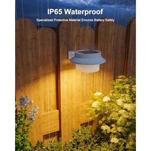 8 Pack White Solar Powered Clip On Gutter Mount Lights Outdoor Waterproof LED Fence Lamp for Lighting Rainspout, Railing, Outside House, Wall, Deck, Porch, Garage, Easy Peasy Installation(Warm White)