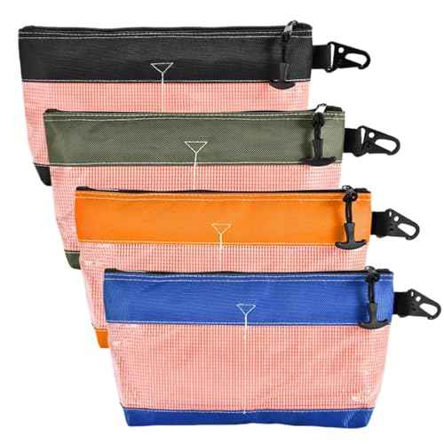 4Pcs Clear Tool Pouch, 11" Zipper Pouches, Durable Organizer Bag for Box Organizers and Storage, Heavy Duty Small