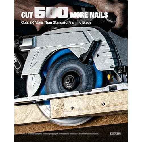 CRALY 7-1/4 Inch 24 Teeth Wood Cutting Framing Circular Saw Blade, 5/8 Inch Arbor, Carbide Tipped, Thin Kerf, Black Ice¢â Coating, for Plywood, MDF, OSB, Laminated(C0724FR)