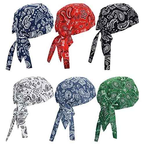 Cotton Doo Rags Skull Beanie Hat Bandana Motorcycle Dew Rag Hard Hats Liner Welder Chef Do Rags for Men and Women