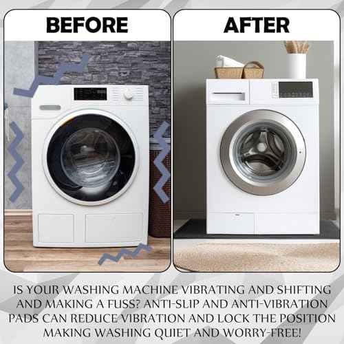 Nuanchu 10mm x 32 x 29in Extra Large and Thick Mat for Under Washer and Dryer, Waterproof Floor Pad, Laundry Machine Non-Slip Shockproof Pad for Floor Protection, Shock Absorbing, Noise Reducing