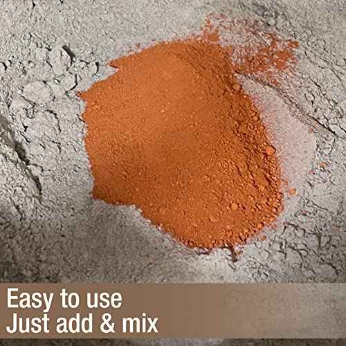 Akona Concrete & Mortar Color - Pigment Powder, Color & Dye Concrete, Ready to Use, Add to Mix, Synthetic Iron Oxide (10 Ounce, Buff, 1)