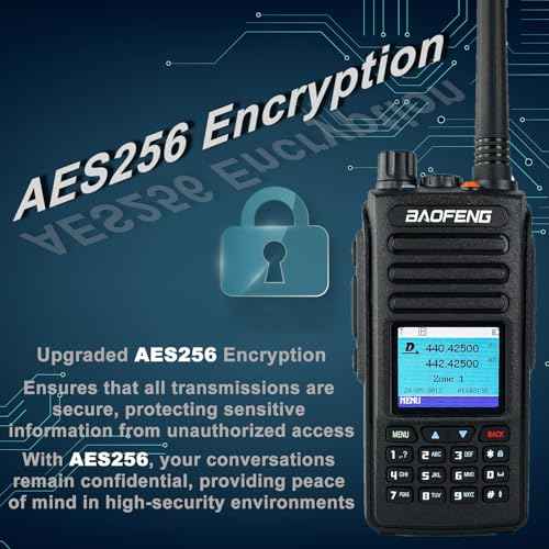 BAOFENG DMR DM-1702 Radio GPS AES265 Encryption Ham Radio Digital Analog DMR Radio Time Slot Tier I & II 1024CH Radio Dual Mode with 48cm/18.89in Tactical Antenna