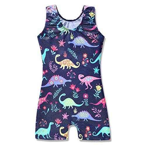 HOZIY Gymnastics Leotards for Girls Unicorn Aurora Rainbow Mermaid Dinosaur Cupcake Sparkle Biketard Toddlers Kids Children