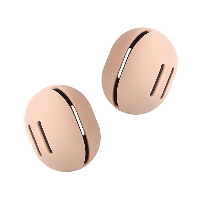 FERYES 2 PCS Makeup Sponge Holder Ã¢ÂÂ Shatterproof Eco-Friendly Silicone Beauty Make Up Blender Case for Travel - Khaki
