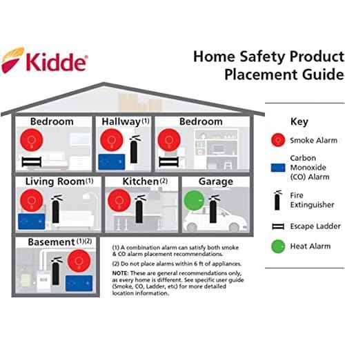 Kidde Carbon Monoxide Detector with 10-Year Battery, 3 LEDs, Replacement Indicator, Test-Reset Button