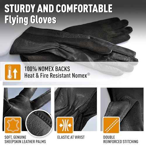 Nomex Summer Flight Gloves ? Fire-Resistant Tactical Gloves for Pilots, Military, Law Enforcement & Mechanics