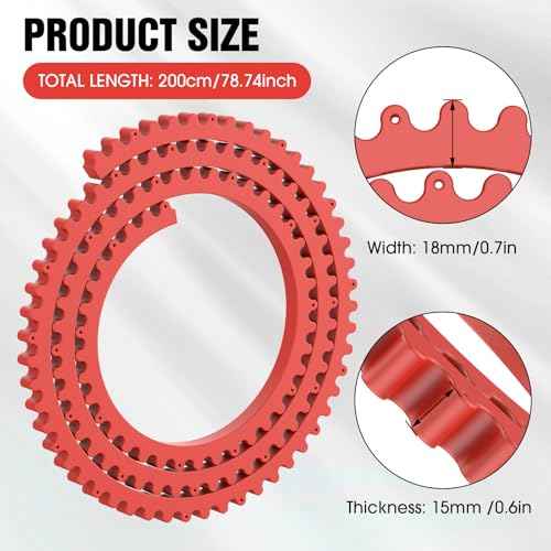 Pisman Router Edge Guide & Template Kit - 78" Plastic Woodworking Profiling Strip for Precision Trimming | Fits Bosch/Dewalt/Makita Routers | DIY Furniture, Cabinet & Table Edge Molding (Red)