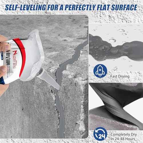 Concrete Crack Filler, Concrete Crack Repair Sealant, Weather-Resistant Crack Caulking Glue, Fast-Drying Crack Repair Adhesive for Slabs, Sidewalk, Foundation & Garage ? Indoor Outdoor Use (5 Pack)