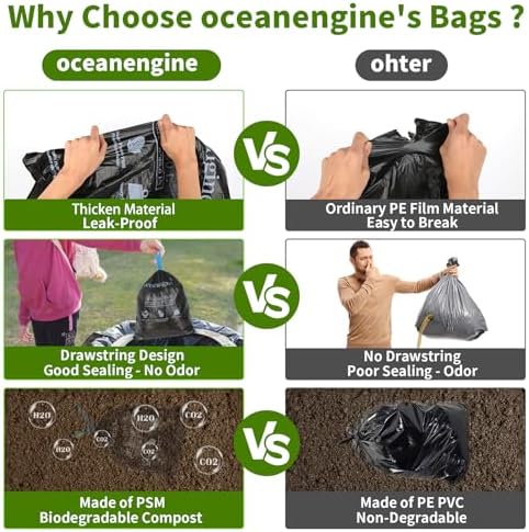oceanengine Portable Toilet Bags Poo Gel Set, 8 Gallon Camping Toilet Bags with Portable Toilet Absorbent Gel, Compostable Portable Potty Bags for Camping Outdoor Hiking