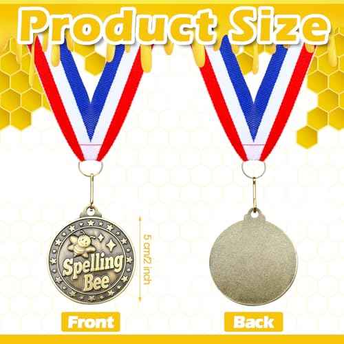 Quelay 30 Pcs 2'' Award Medals Bulk Gold Winner Medals with Neck Ribbons Metal Trophy Award Prize Gift for Tournaments, Competitions, Party, Kids and Adults