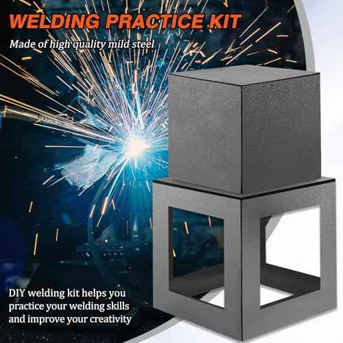 Coopay Welding Practice Kit, 24 PCS Welding Coupons 14 Gauge Premium Mild Steel 3&2 Inches Square Steel Plate Kits Weld Practice and Training for MIG, TIG Stick, Arc, Gas, Wirefeed and Brazing
