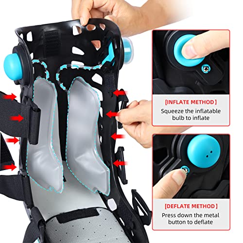 Inflatable Walker Boot Air Cam Walker Fracture Boot Short Walker Brace Walking Boot Orthopaedic Boot for Sprained Ankle, Foot Pain Recovery, Stress Fracture, Broken Foot, Achilles Tendonitis L4360 (Large)