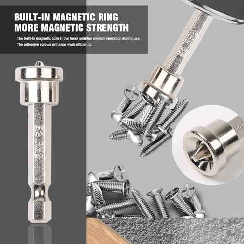 10pcs Magnetic Drywall Screwdriver Bits Set, PH2 Hexagonal Handle, 25mm x 5 Pcs & 50mm x 5 Pcs