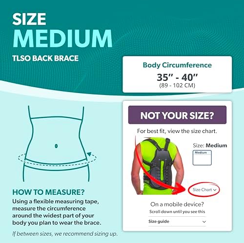 BraceAbility TLSO Full-Body Back Brace Support - Hard Clamshell Jacket for Thoracic Kyphosis, Parkinson's Disease, Fractured Spine, Scoliosis, Postural Correction, Post-Surgery Recovery (Medium)