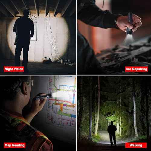 LED Flashlights - High Lumen Mini Tactical Flashlights with 5 Modes, Zoomable Beam, Water-Resistant Design for Camping, Outdoor, and Home Use (4)