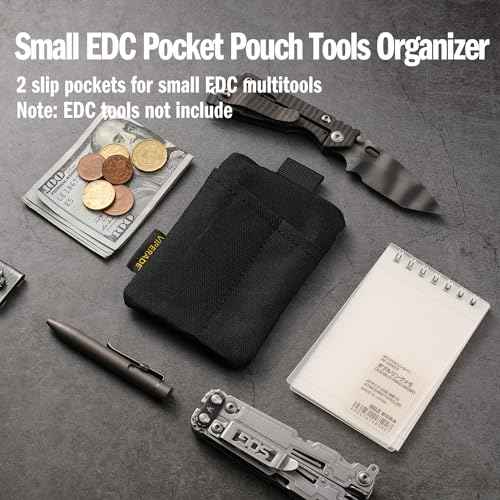 VIPERADE VE29 EDC Pouch, Pocket Organizer with 3 EDC Pocket Slots, EDC Pocket Pouch with Zipper Pocket for EDC Gears, EDC Pocket Organizer for Everyday Carry