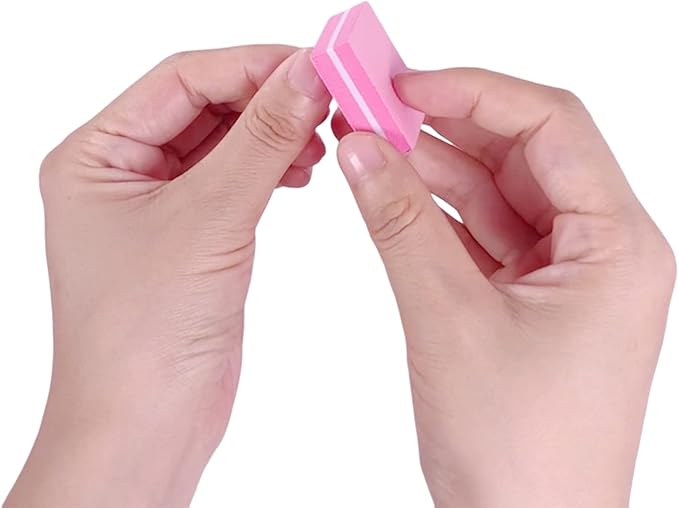 Nail Buffers (50 Pack), Mini Buffer Block Nail File for Acrylic Nails and Natural Nails, 100/180 Grit Nail Buffer Block Bulk Buffing Blocks for Nail Buff Professional Manicure File Blocks Set Pink