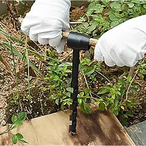 4 Pcs Hand Auger Wood Drill,Bushcraft Hand Auger Wrench Scotch Eye Wood Auger Survival Settlers Wrench Tool Bushcraft Gear for Camping,Outdoor,Hiking,Woodworking