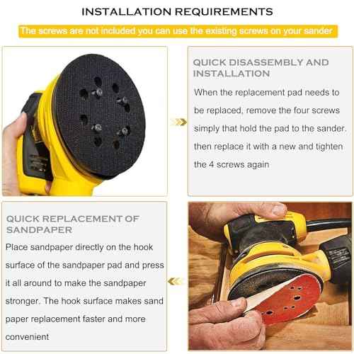 Replacement Sanding Pad for DEWALT DWE6423/6423K, DWE6421/6421K, DCW210B Random Orbit Sanders - Direct Replacement for Pad Part Number DWE64233, N329079, RSP54