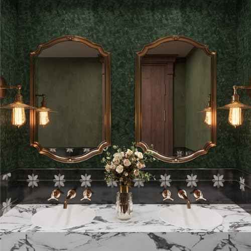 Abyssaly Dark Green Peel and Stick Wallpaper - Modern Textured Embossed Wall Paper - Removable Self Adhesive Vinyl Wrap Waterproof Contact Paper for Bathroom Bedroom Countertops Cabinet Home Decor