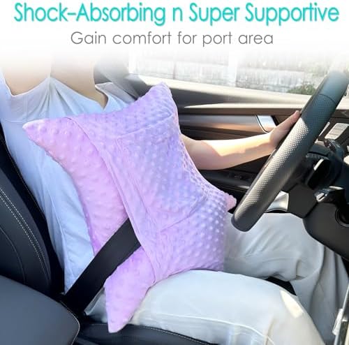 Star Shape Hysterectomy Recovery Pillowy for Hysterectomy Recovery Must Haves with 2 Pockets Products Gifts Tummy Tuck Abdominal Surgery Cushion, Minky Dot Lavender