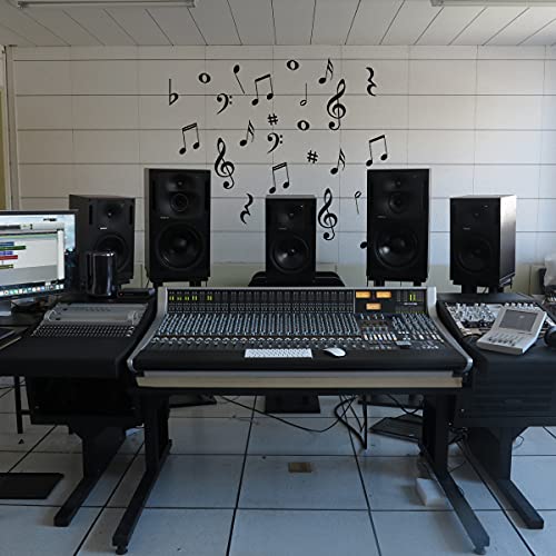 Music Wall Stickers&Murals Musical Note Wall Decals PVC Material Decals for Classroom Recording Studio Decoration Home Decor£¨Black£©