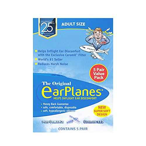 New Super Soft Adult EarPlanes¢ç Ear Plugs Airplane Travel Ear Protection 5 Pair