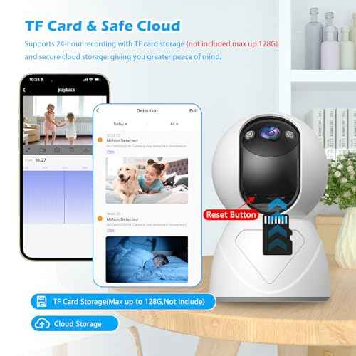 3MP Indoor Security Camera, 5G WiFi 360¡Æ Pan/Tilt Home Cameras for Baby Monitor/Pet/Elder/Kids/Bedroom, Auto-Focus and Zoom,Motion Tracking,2-Way Audio,Siren,3 Night Vision,Cloud&SD Card