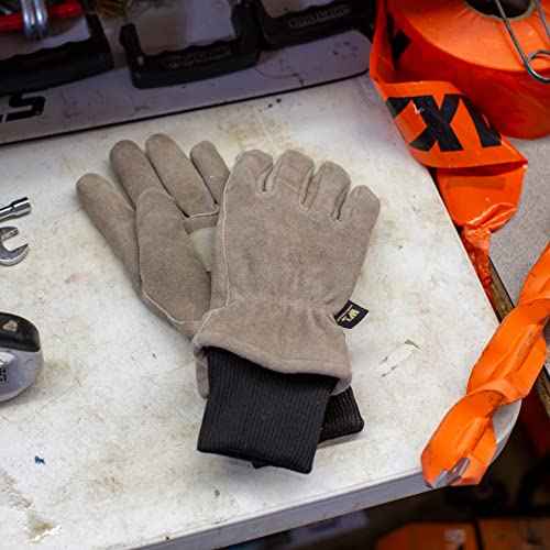 Wells Lamont Men's HydraHyde Insulated Split Leather Winter Work Gloves, Medium (1196M)